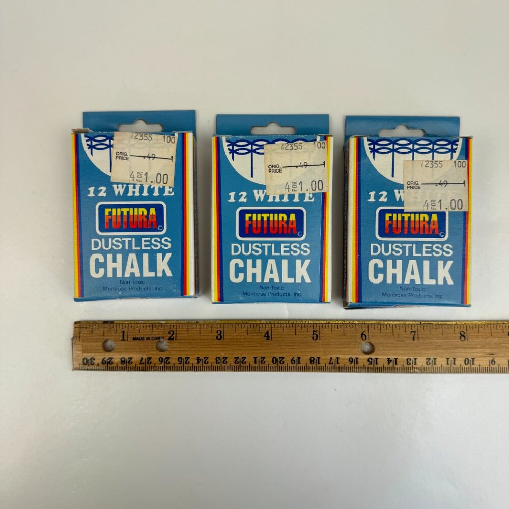 Vtg 90s Futura Dustless Chalk White Prop‎ Collectible Incomplete Some Used READ